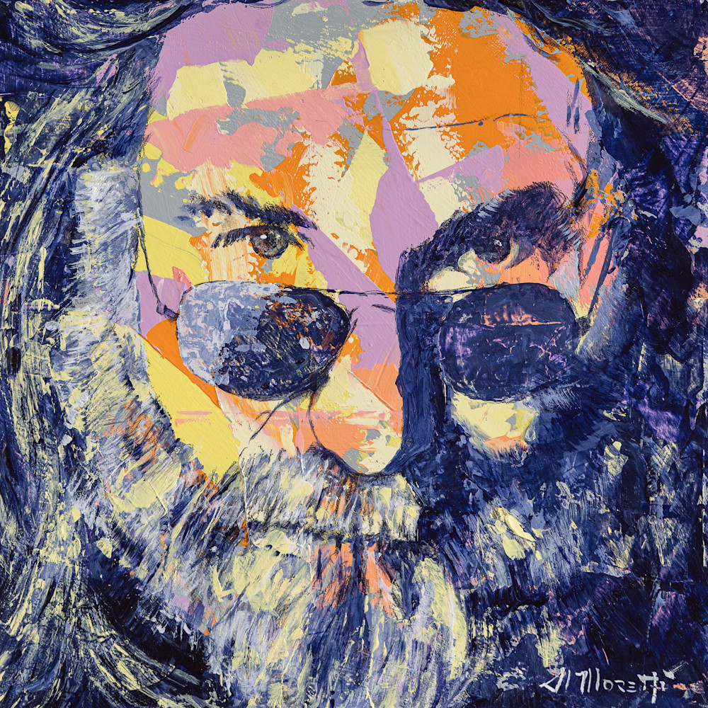Jerry Garcia portrait painting by Al Moretti