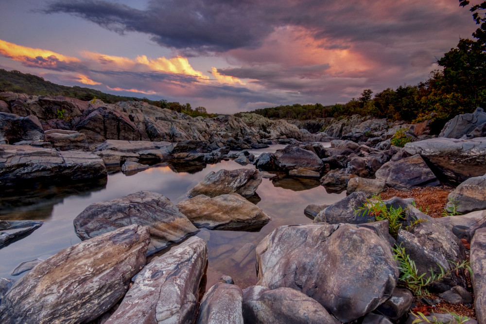 On The Rocks In Great Falls Photography Art | Greg Daily Photography