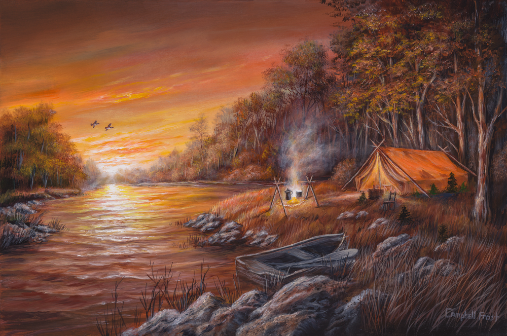 Autumn Campsite, a Painting by Campbell Frost