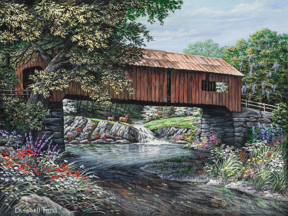 Covered Bridge, a Painting by Campbell Frost