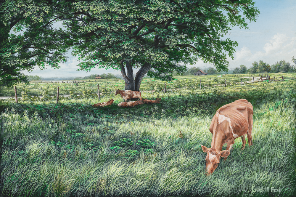 Grazing, a Painting by Campbell Frost