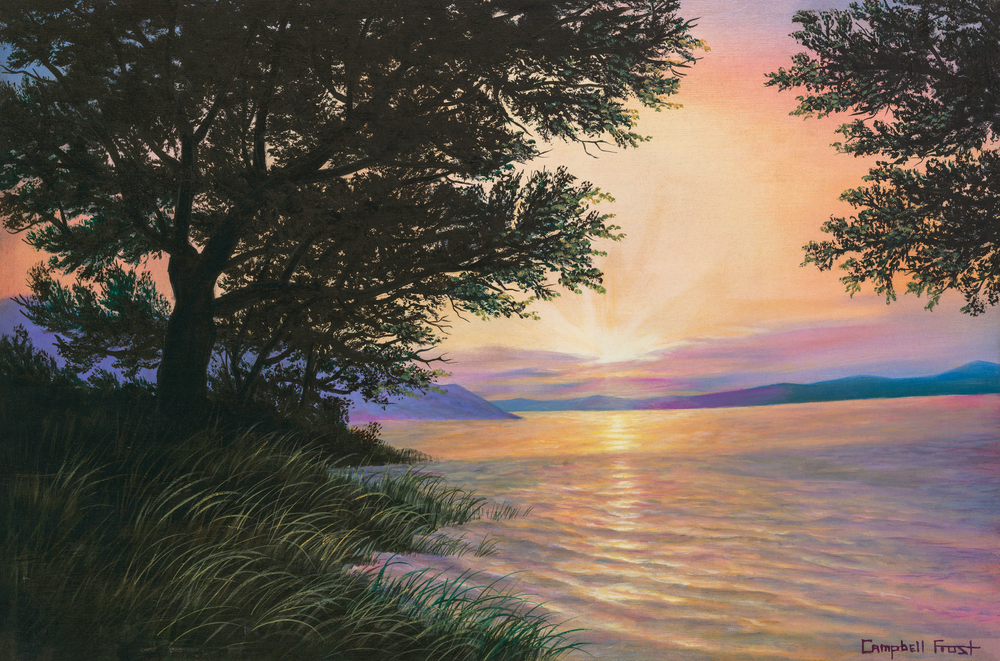 Sunrise at Norris Lake, a Painting by Campbell Frost