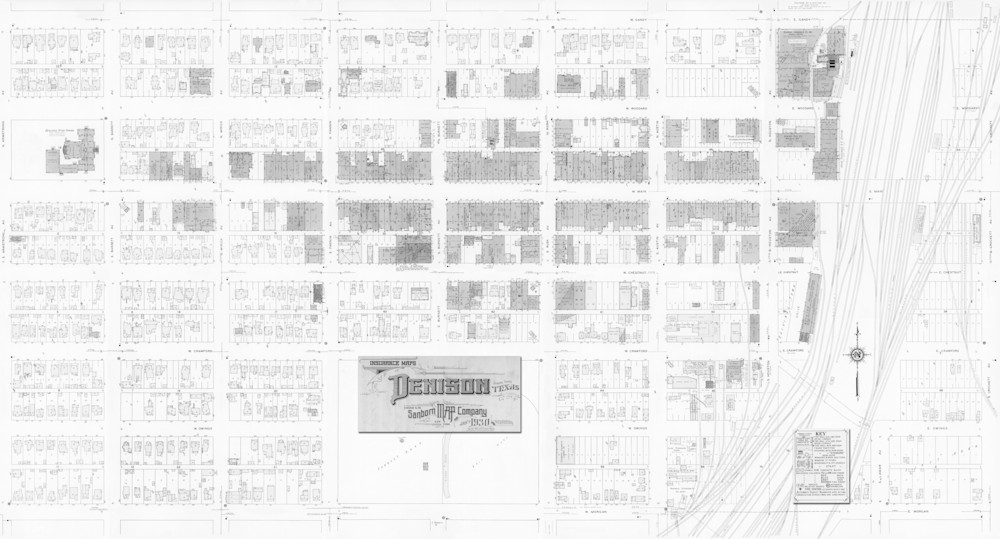 Denison Fire Map   1930 Art | Randy Sedlacek Photography, LLC