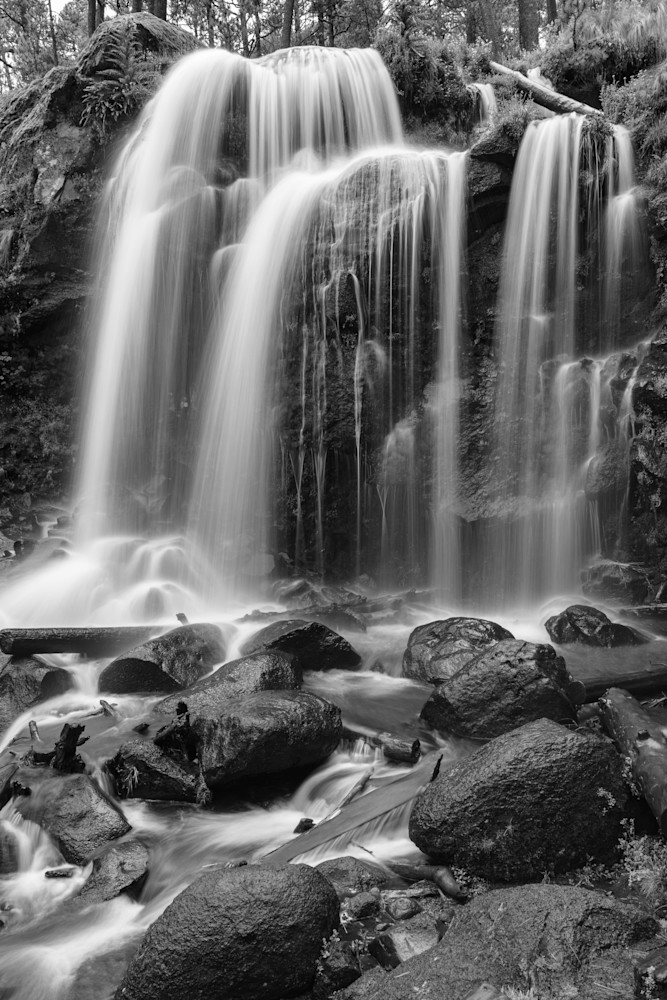 Cascades of Apataclo Mexico in Black and White