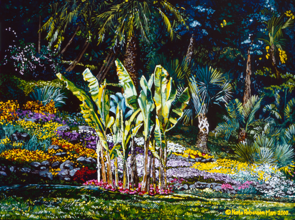 Palms Of Villa Carlotta, Lake Como, Italy Art | Karla Roberson Man, Fine Art and Illustration