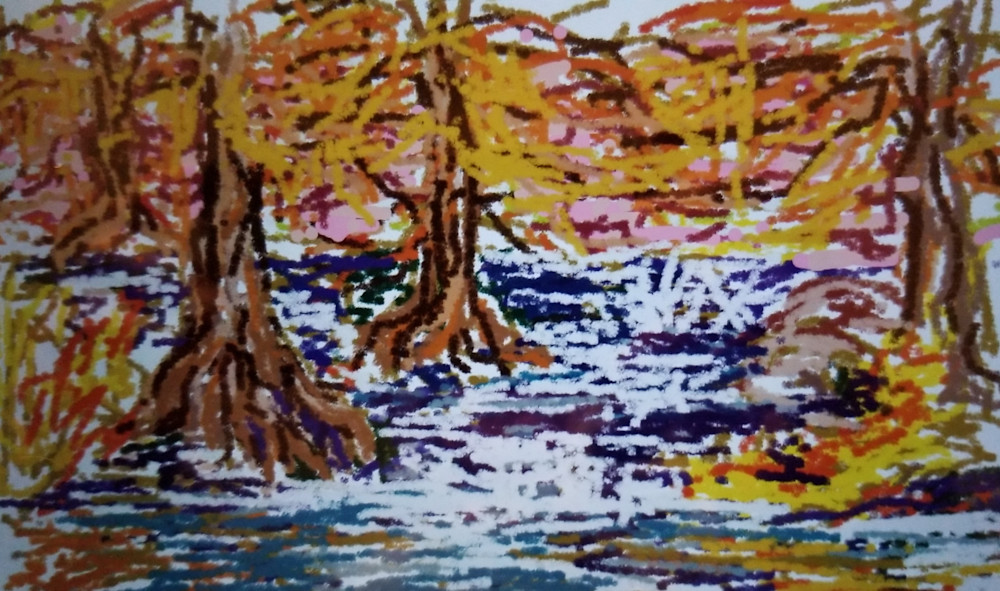 Cypress On The Frio 3 Digital Art | Redbird Art Gallery