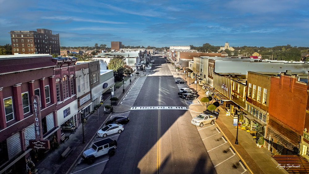 Downtown Denison Aerial Art | Randy Sedlacek Photography, LLC