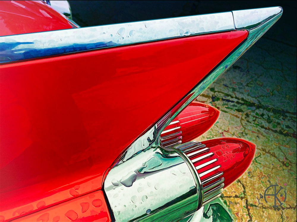 1959 Tail Lights - Wheels fine art by Anthony Kashinn