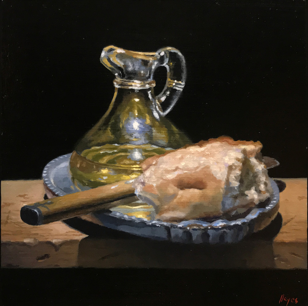 Olive Oil, Knife, Bread Art | Jeff Hayes Fine Arts