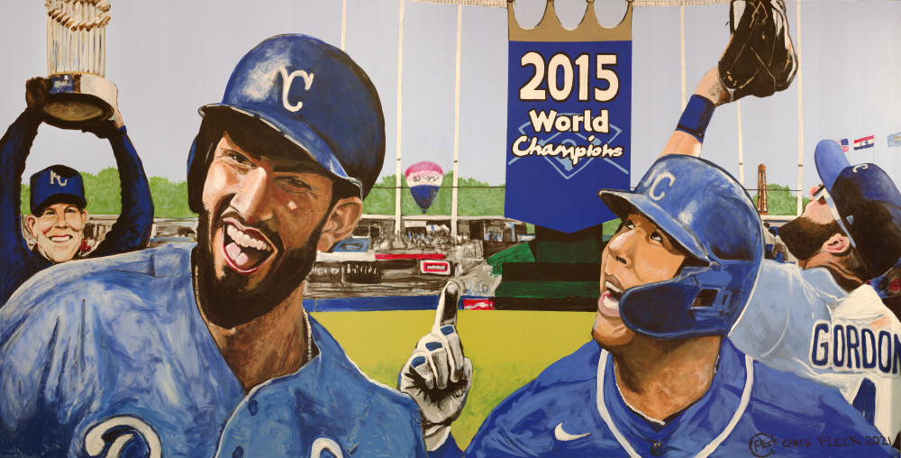 Kc Royals 2015 World Series Champs Mural Art | ChrisFleckArt.com