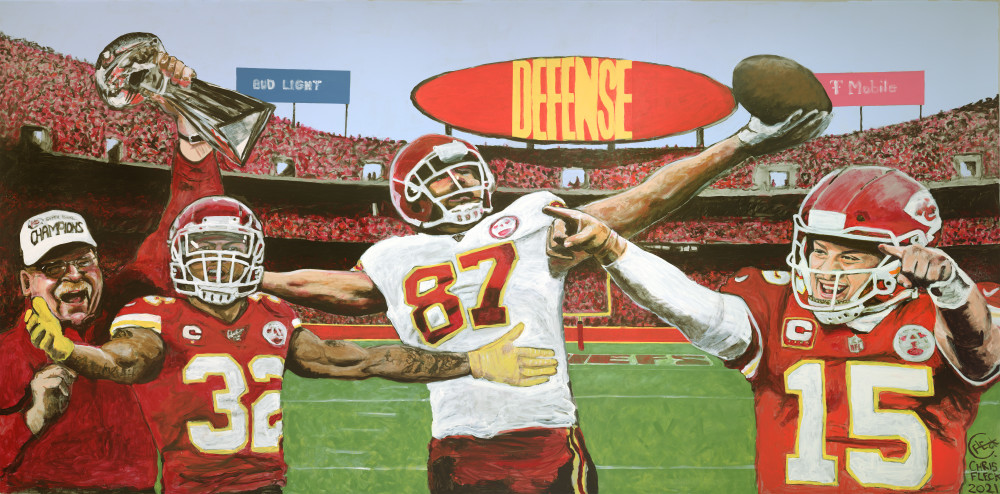 Kc Chiefs Super Bowl Liv Champions Mural  Art | ChrisFleckArt.com