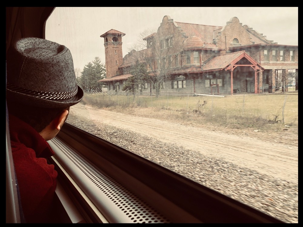 Travel Boy On Train Border 105b Photography Art | Look Park Studios