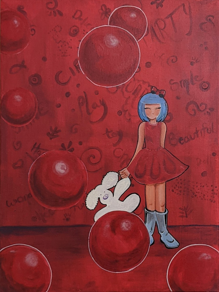 Kelli Goins - little girl - children - playtime - Red Rubber Balls