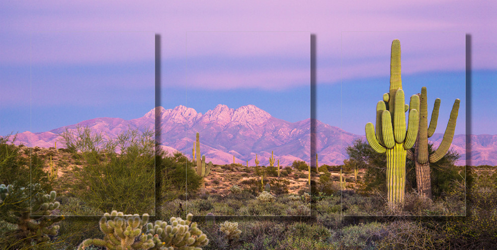Four Peaks Painted with Light