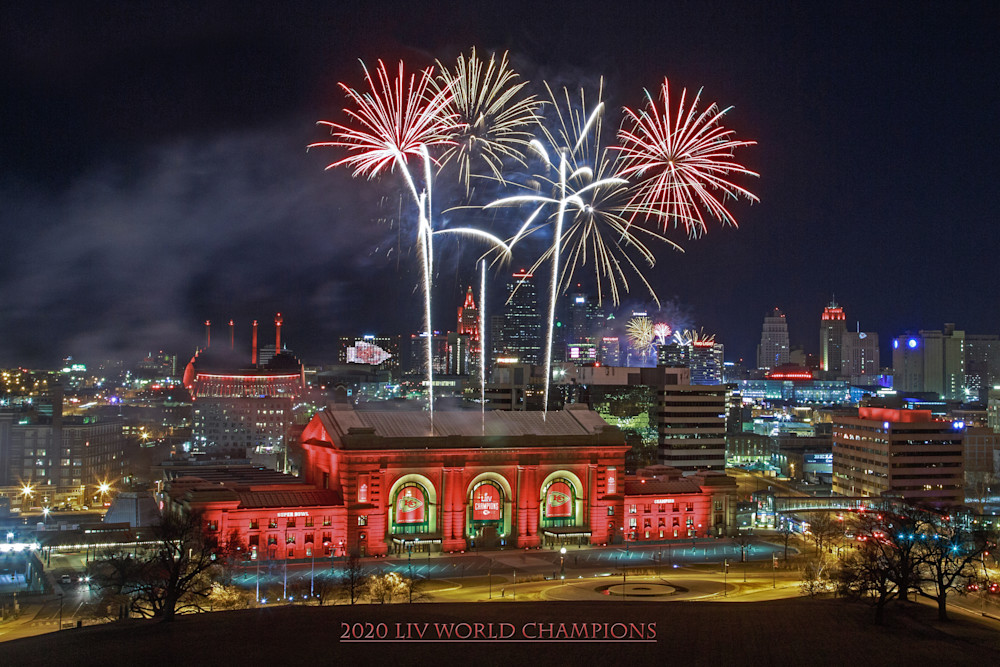 Chiefs Fireworks Celebration Photography Art | Kirkwood Kreations Photography