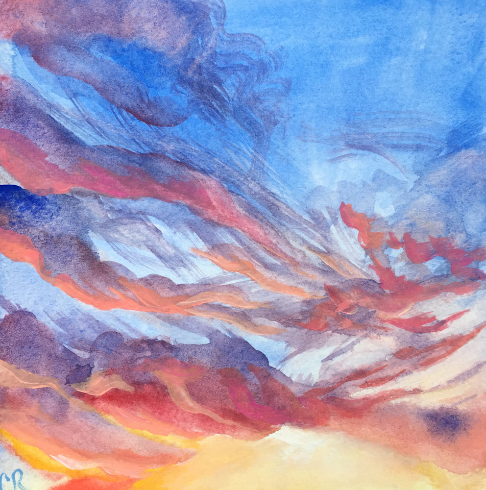Wispy Sunset Art | Cathy Rowe Arts