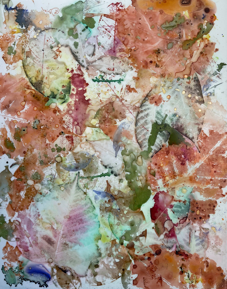Fall Leaf Abstract Art | Color Splash Ranch