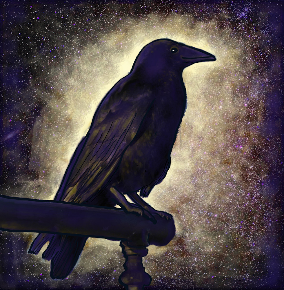 Black Raven Of Love And Peace Art | Kristen Palana