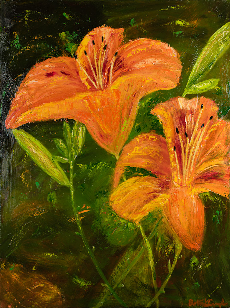 Orange Day Lillies  Art | Bobbi K. Samples Art