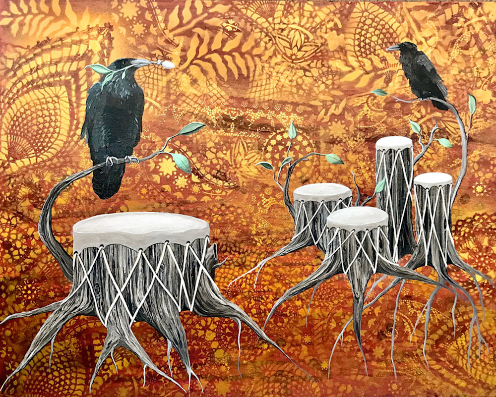 Linda Storm Art | Ravens and Drums | Prints