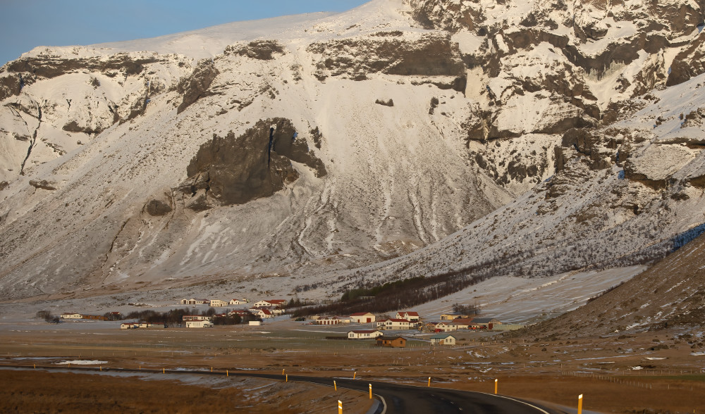 Mountains And Houses  Road Back To Reykjevik  1 Photography Art | Mark Nissenbaum Photography