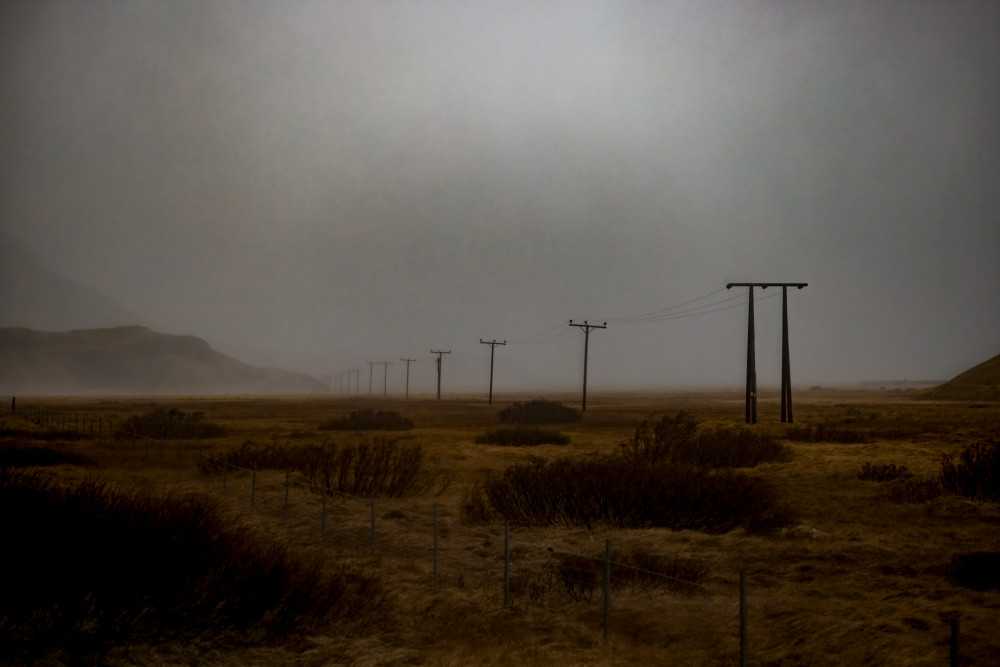 Powerlines Across Iceland Near þórsmörk Photography Art | Mark Nissenbaum Photography