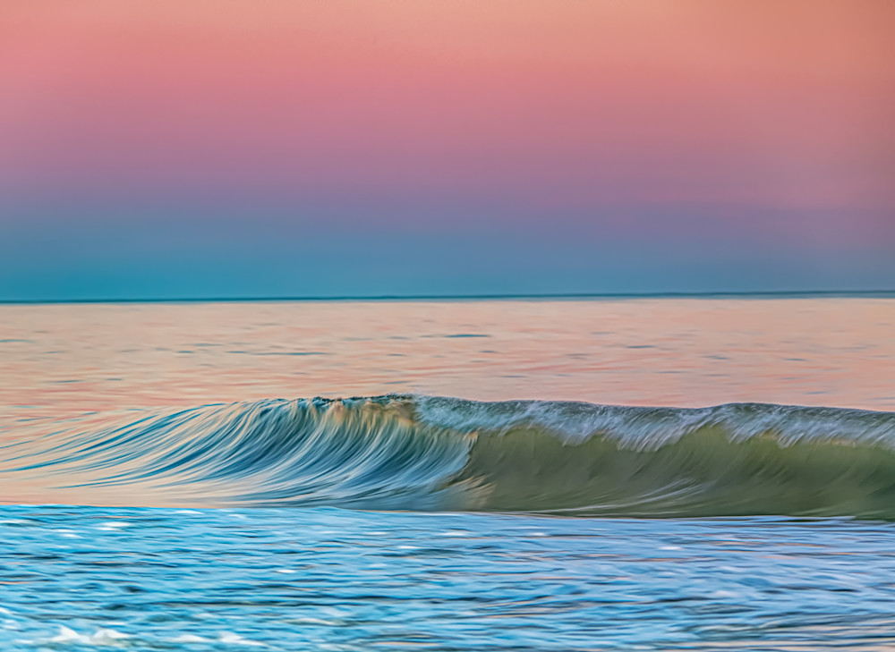 South Beach Gentle Wave And Pink Sunset Art | Michael Blanchard Inspirational Photography - Crossroads Gallery