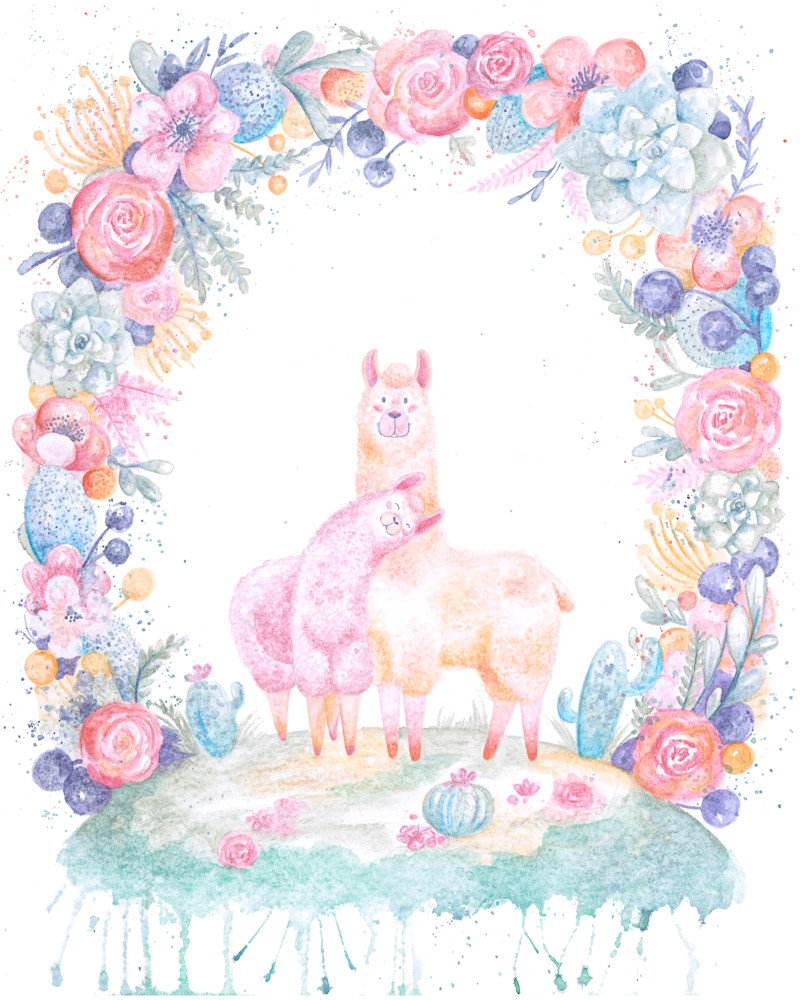 Nursery Prints - Llama Love