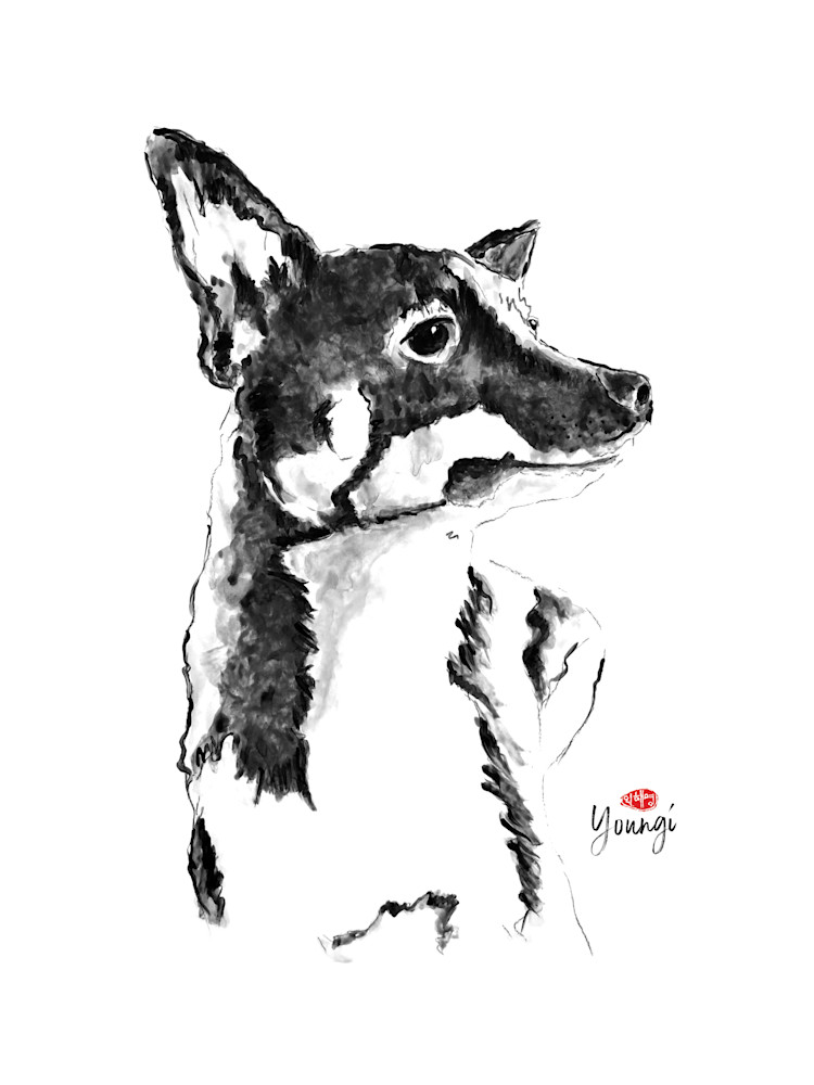 Juno: Rat Terrier, Miniature Pinscher, Chiwawa Mix Art | Youngi-Sumistyle pets