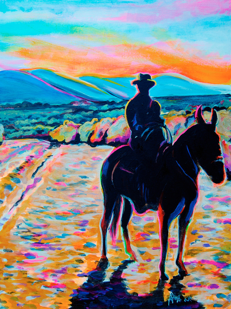 Cowboy Silhouette Art | annewhitehurst