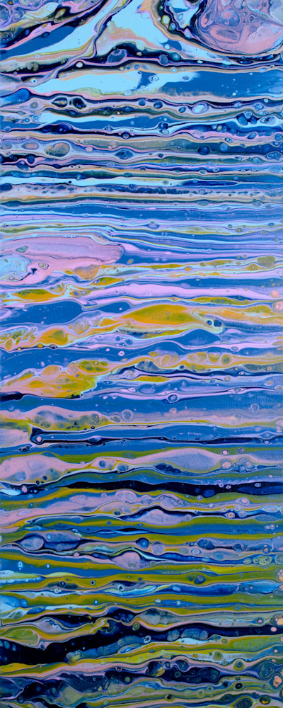 Beach at Low Tide Acrylic Pour Art Painting