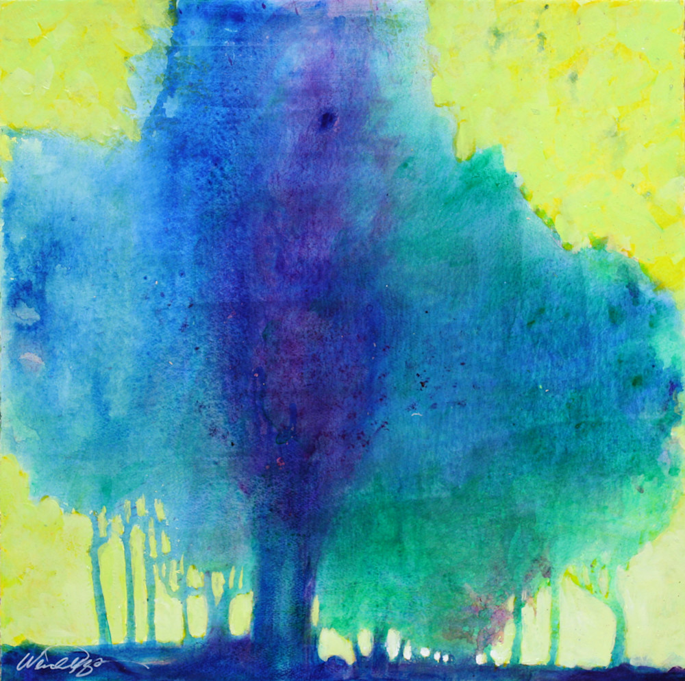 Blue Tree In The Green Forest Art | Wendell Myers