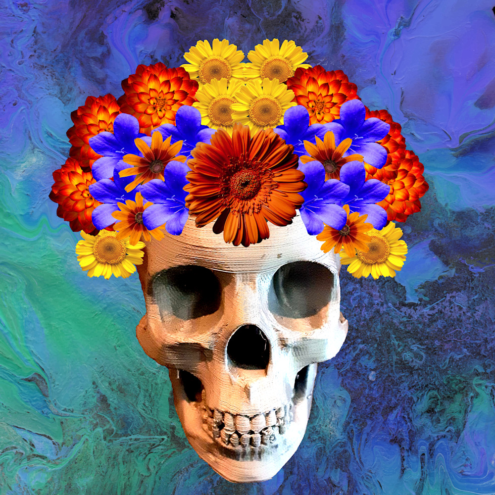 Flower Skull 09 Copy Art | KD Neeley, Artist