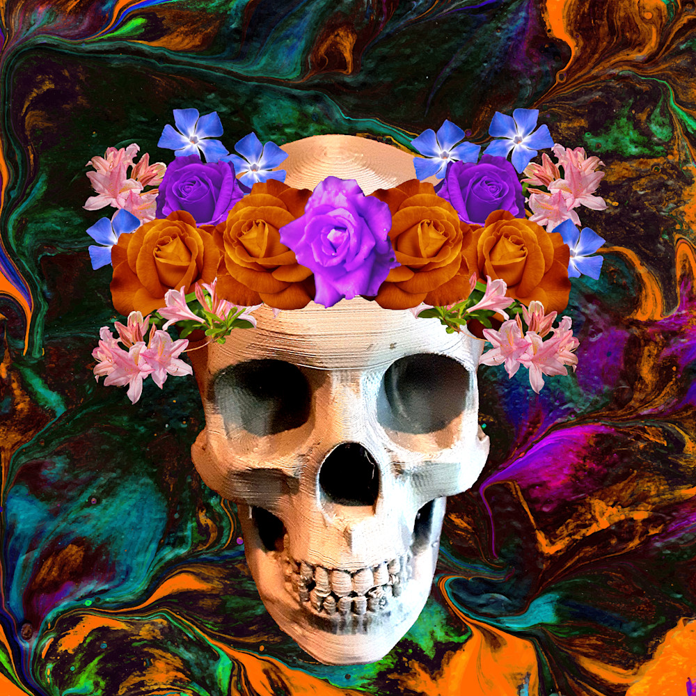 Flower Skull 05 Copy Art | KD Neeley, Artist