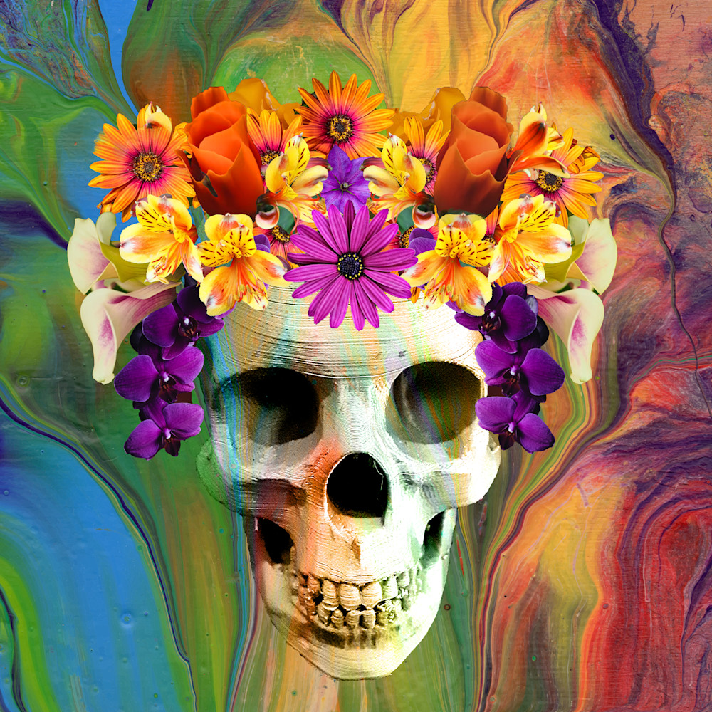 Flower Skull 02 Copy Art | KD Neeley, Artist