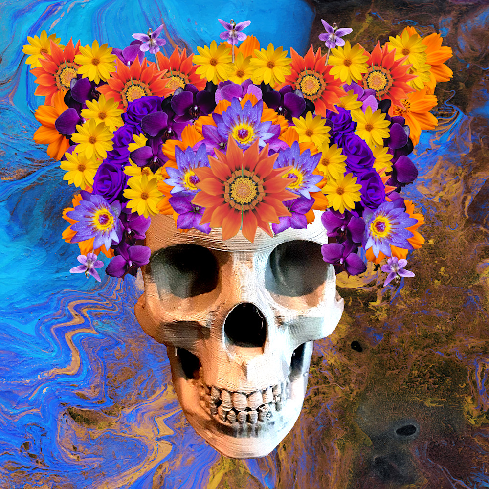 Flower Skull 15 Copy Art | KD Neeley, Artist