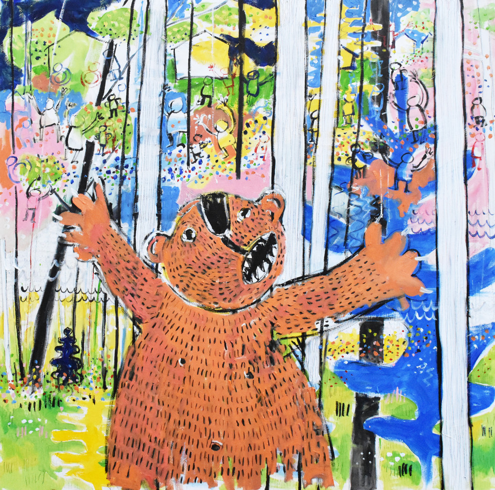 Bear painting by Minnesota Artist Eddie Hamilton