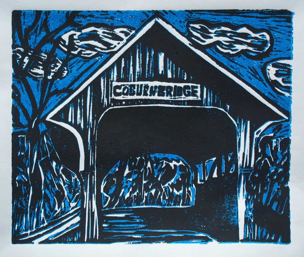 Coburn Bridge Blue Art | Dappled Light Gallery