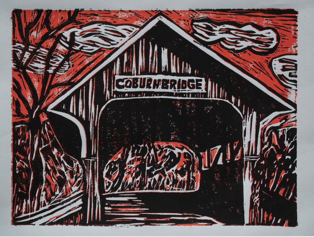 Coburn Bridge Red Art | Dappled Light Gallery
