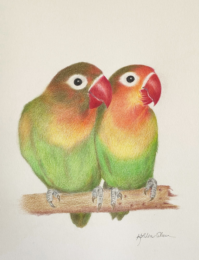 Love Birds Valentines Art | Kathleen Slaven Art