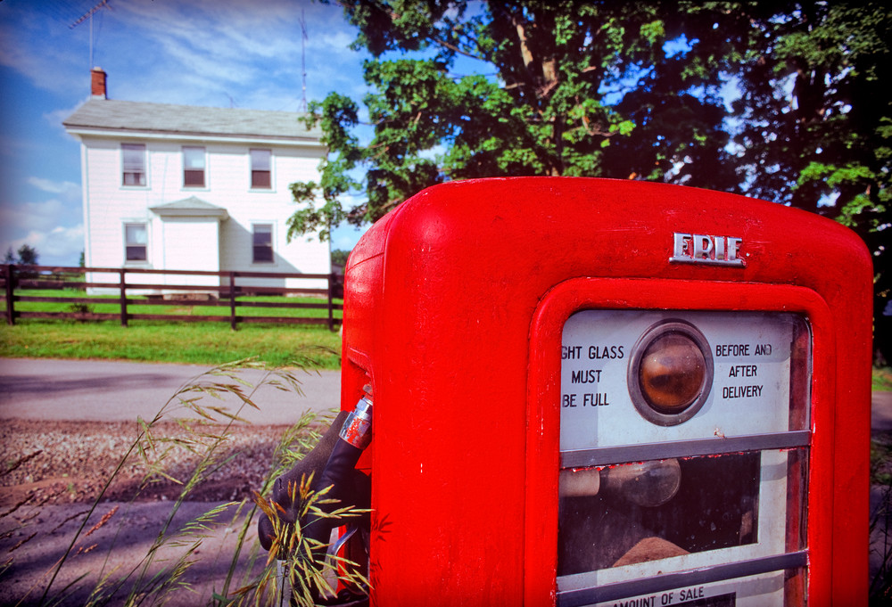 Old Red Gas Pump
