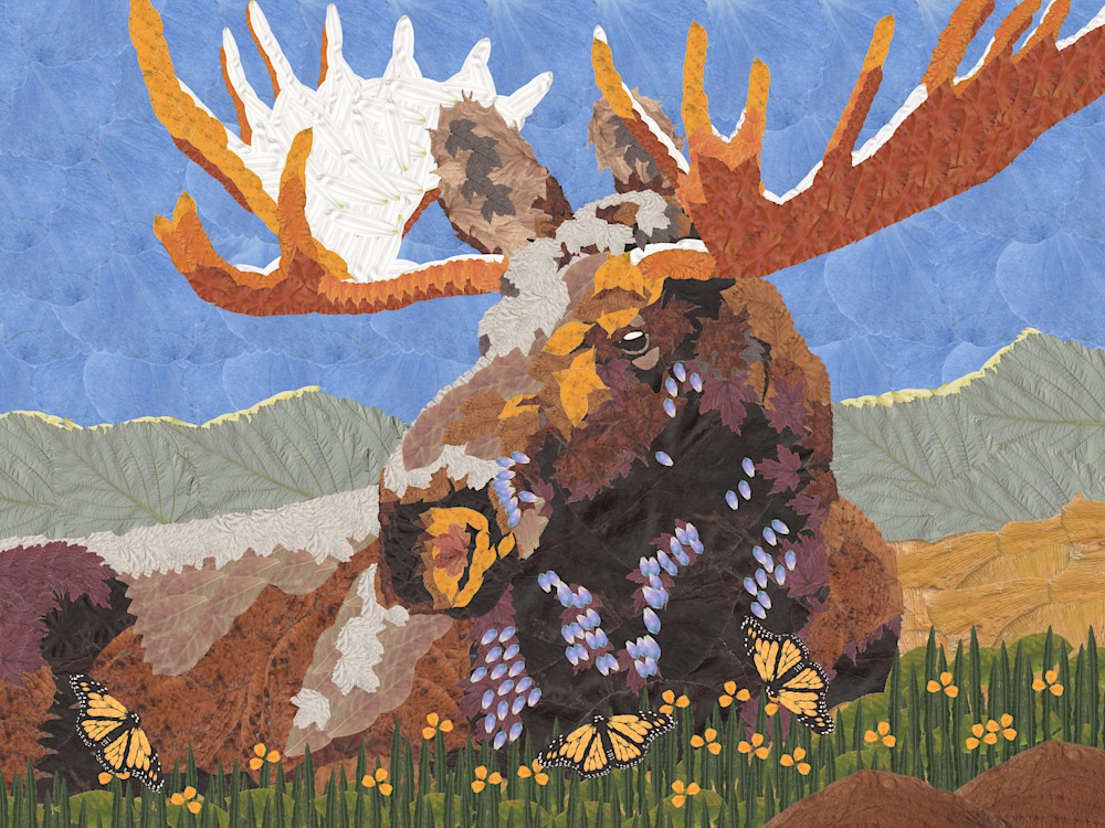 Moose And Butterflies Art | smacartist