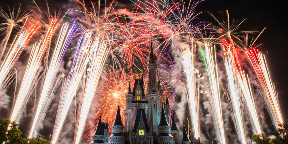 Wishes Panoramic Walt Disney World Fireworks Castle