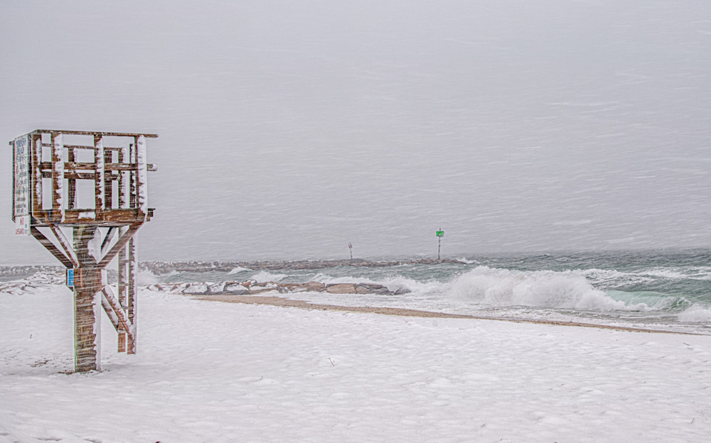 Menemsha Beach January 2022 Snow Art | Michael Blanchard Inspirational Photography - Crossroads Gallery