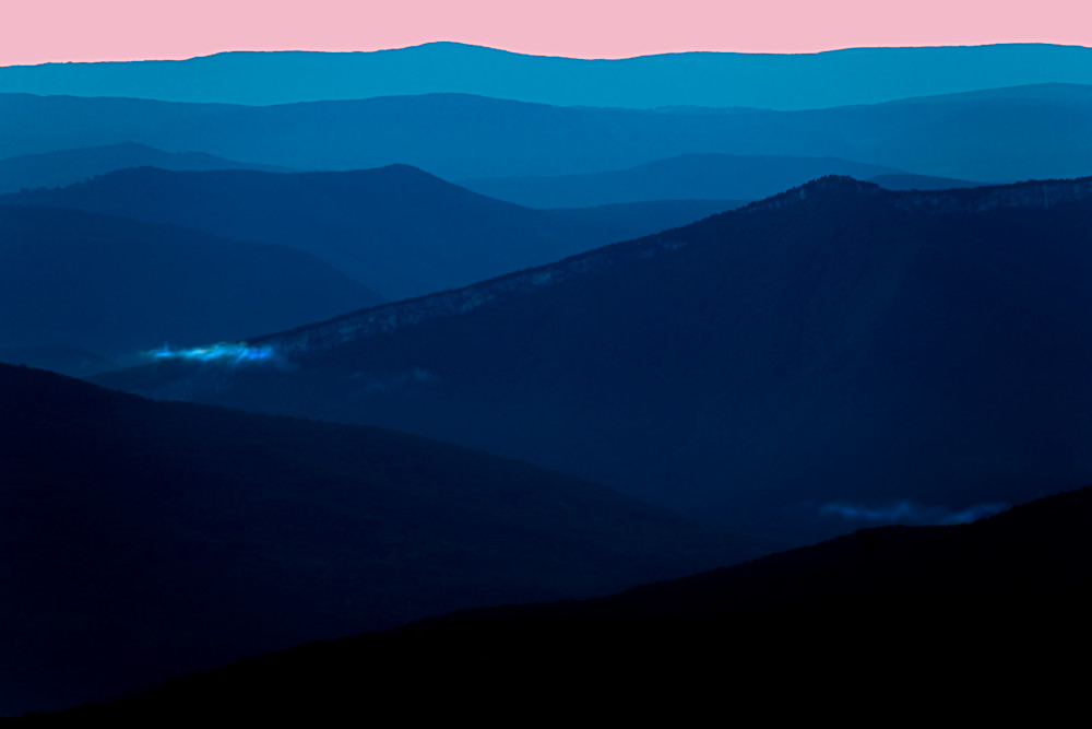 Sunrise over the mountains in Dolly Sods National Wilderness in West Virginia - Fine Art Print