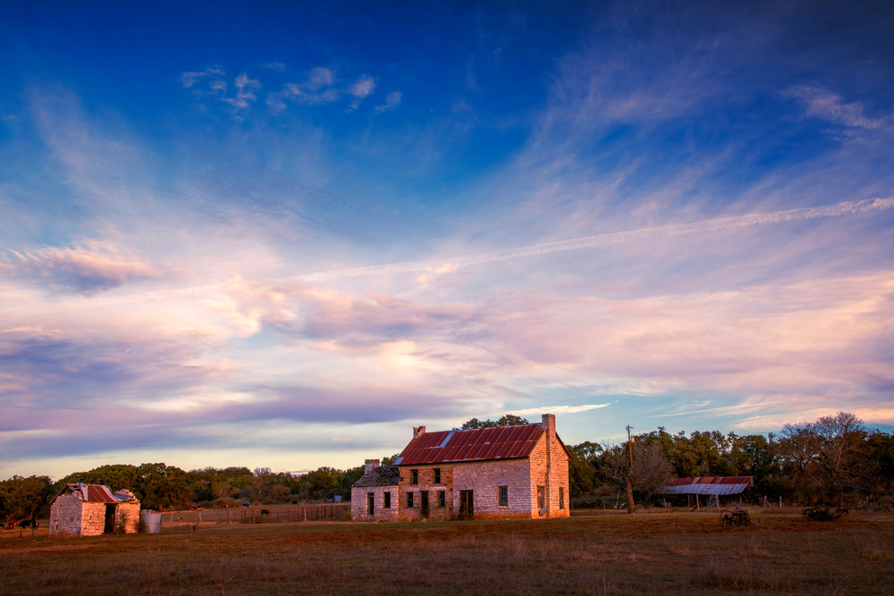 Winter at the Bluebonnet House - Texas Hill Country fine-art photography prints