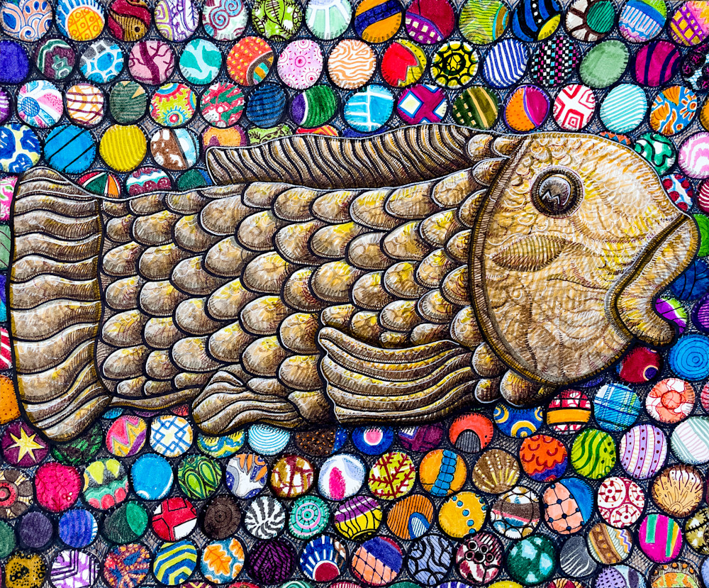 Gift Shop: Carved Fish With Bottle Caps -Lake Malawi