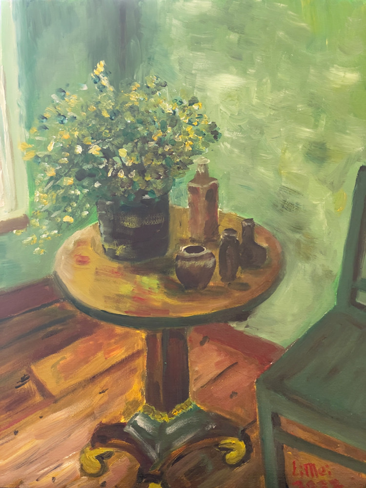 Green Room Original Oil Painting Art | limeinorton