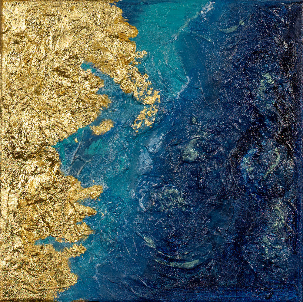 Edge of the Ocean- beautiful mixed media art