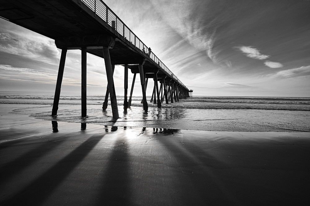Shadow Structure   Hermosa Beach Pier Photography Art | zoeimagery